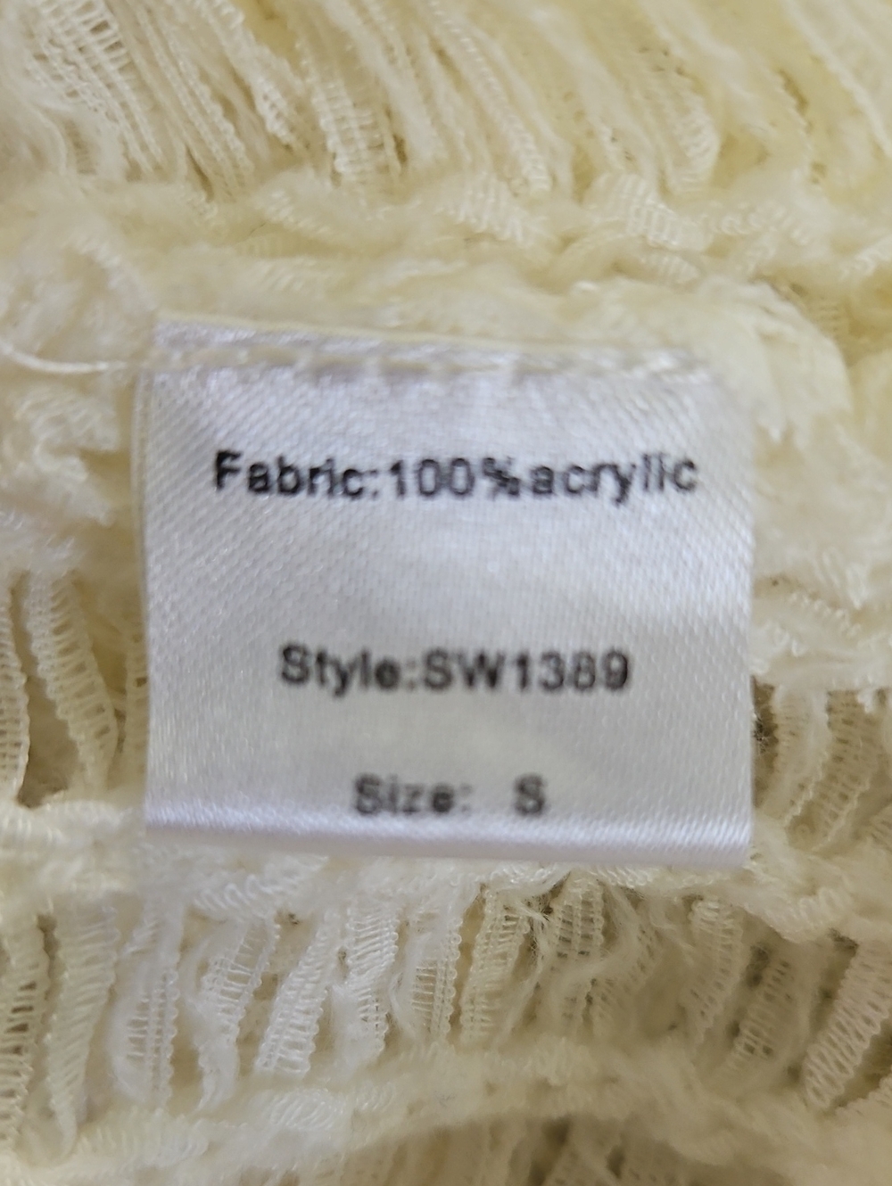 Elan‎ Anthropologie Womens Cream Oversized Knit Lightweight Sweater Size Small - Picture 4 of 4